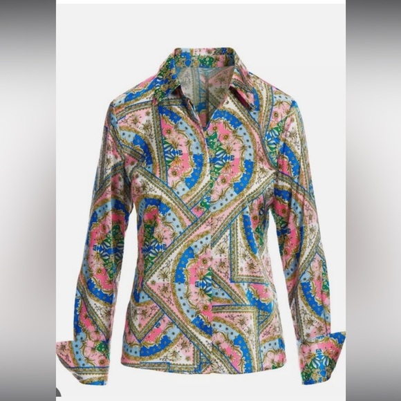 Boston Proper Floral Patterned Women's Top - Picture 1 of 7